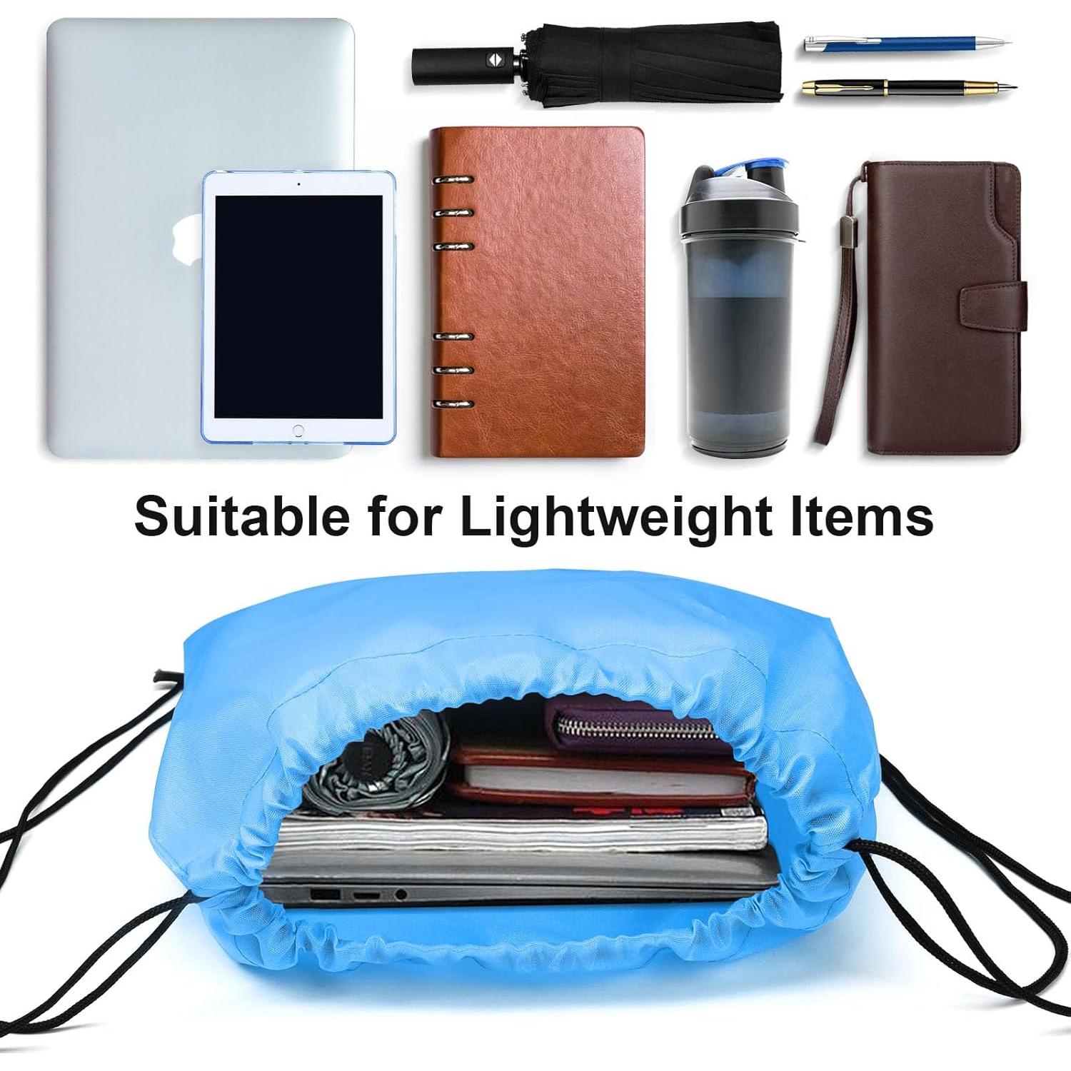 8 Bolsas de Cierre de Cordón Grneric para Gimnasio y Viaje