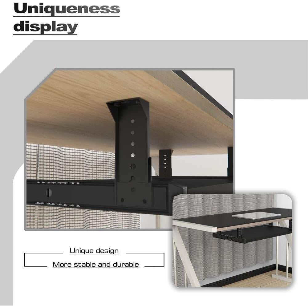 Deslizadores de Cajón FRMSAET 14" Metal Alta Resistencia Negro