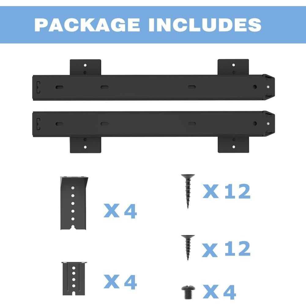 Deslizadores de Cajón FRMSAET 14" Metal Alta Resistencia Negro
