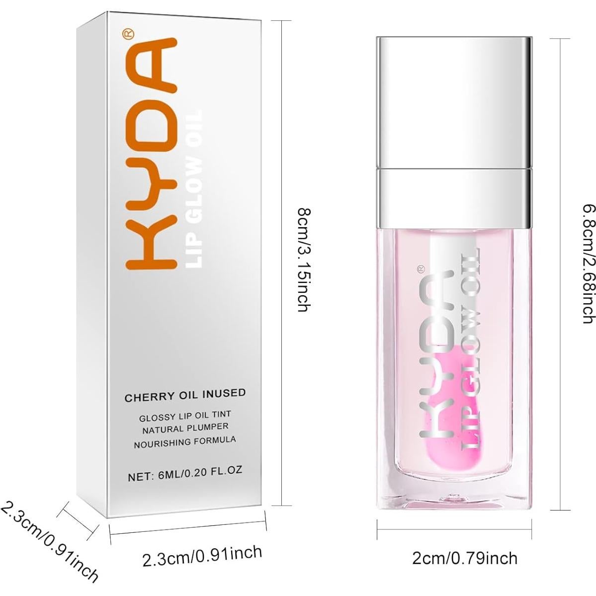 KYDA Aceite Labial Brillante Hidratante 40.8g Transparente a Rosa