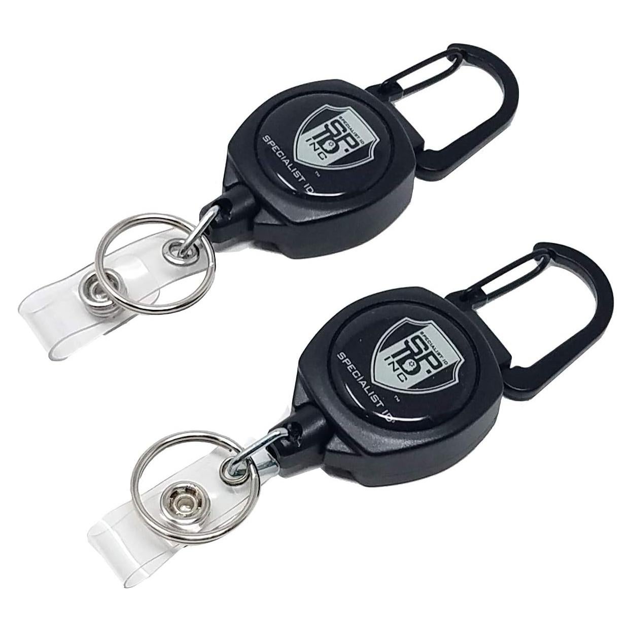 Carrete Retráctil Specialist ID - Paquete de 2 - Negro
