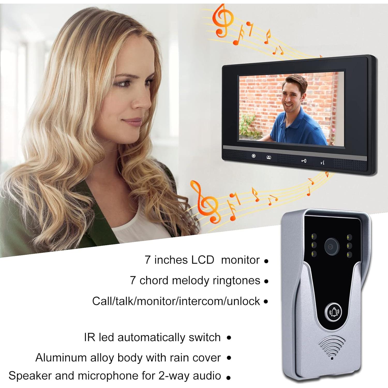 Intercomunicador de Video por Cable AMOCAM 7" Aluminio IP65