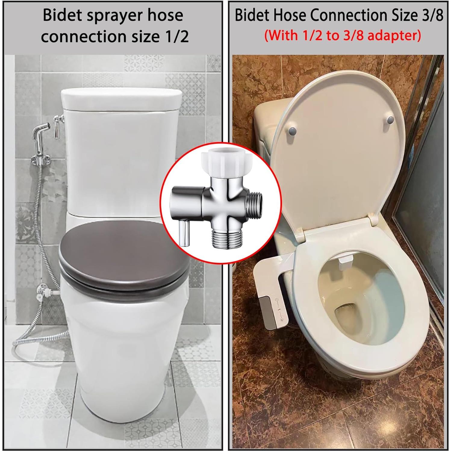 Adaptador T para Bidet Walkinginrain de Latón 3 Vías 22.2mm