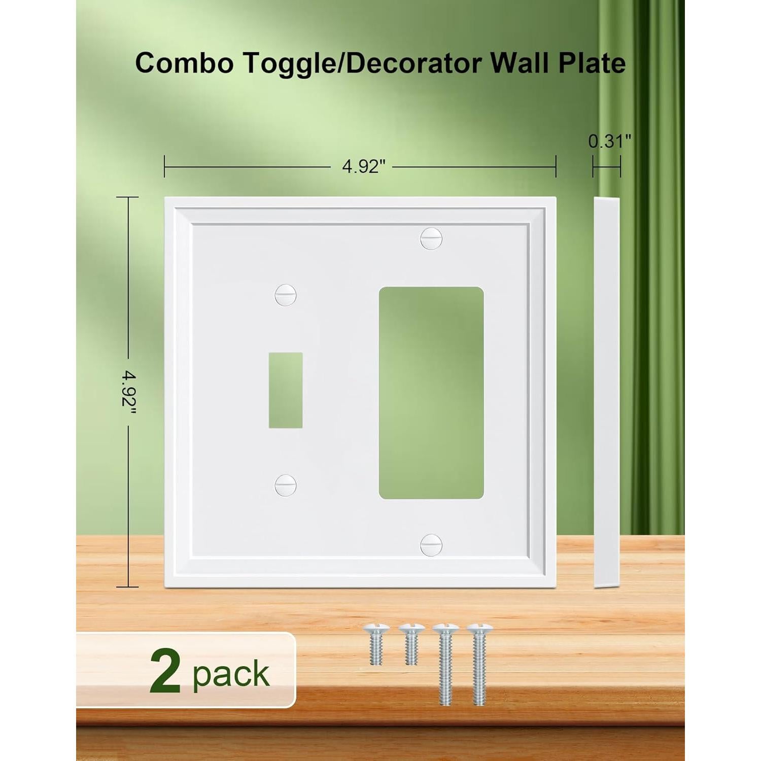 Placas de Interruptor y Enchufe de Bambú Treewell - 2 Piezas