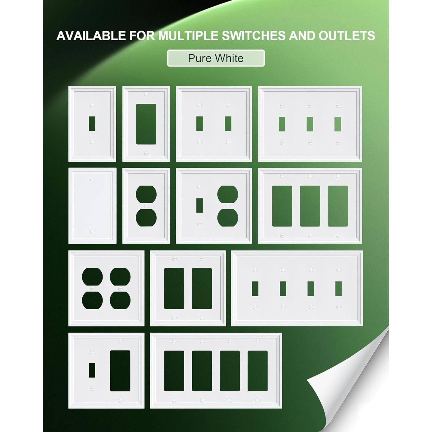 Placas de Interruptor y Enchufe de Bambú Treewell - 2 Piezas