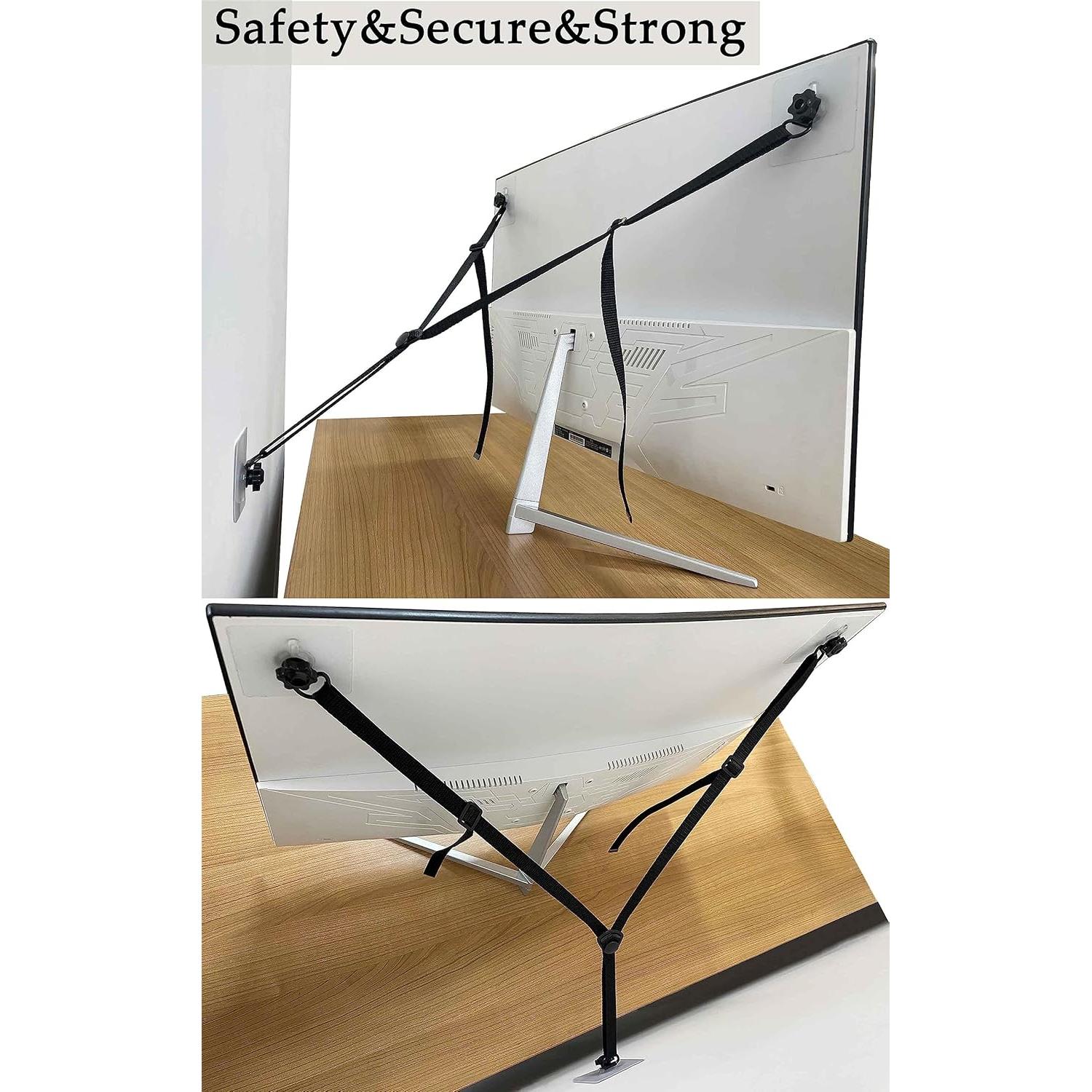 Correas de Seguridad Ajustables Antivuelco para TV - 1 Paquete