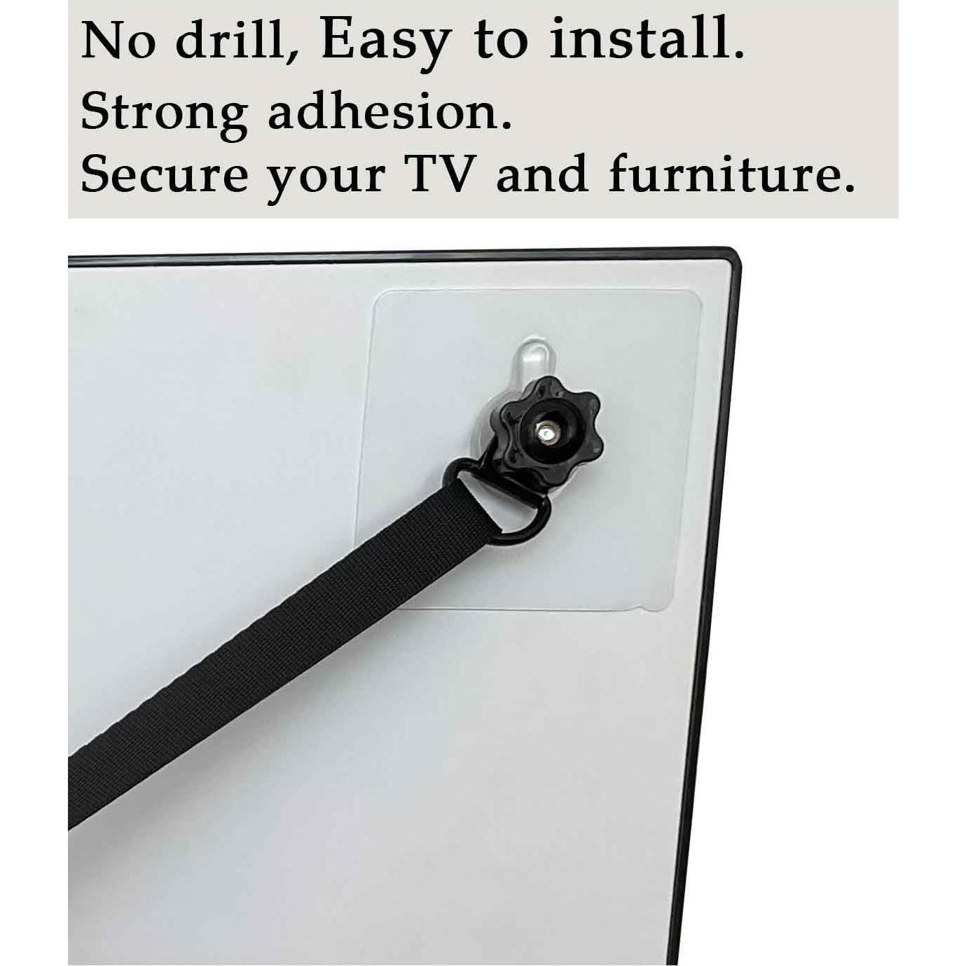 Correas de Seguridad Ajustables Antivuelco para TV - 1 Paquete