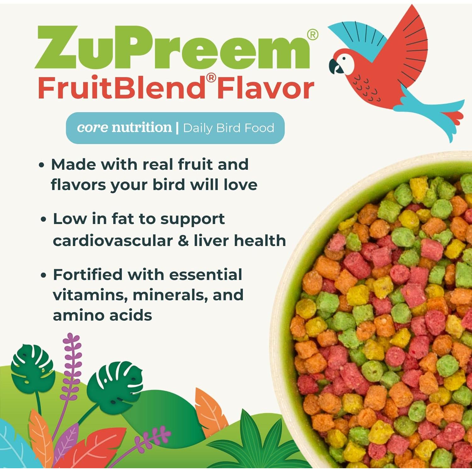 Pellets de Frutas ZuPreem 0.91 kg para Periquitos y Aves Pequeñas