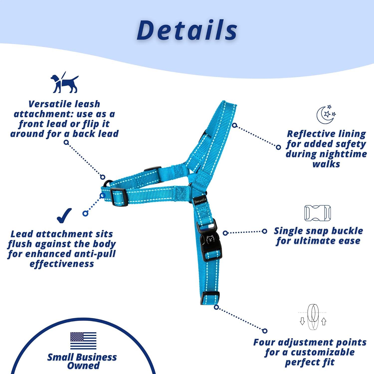 Arnés para Perros ShawnCo Dream Walk Pro - Sin Tirones, Ajustable, Reflectante