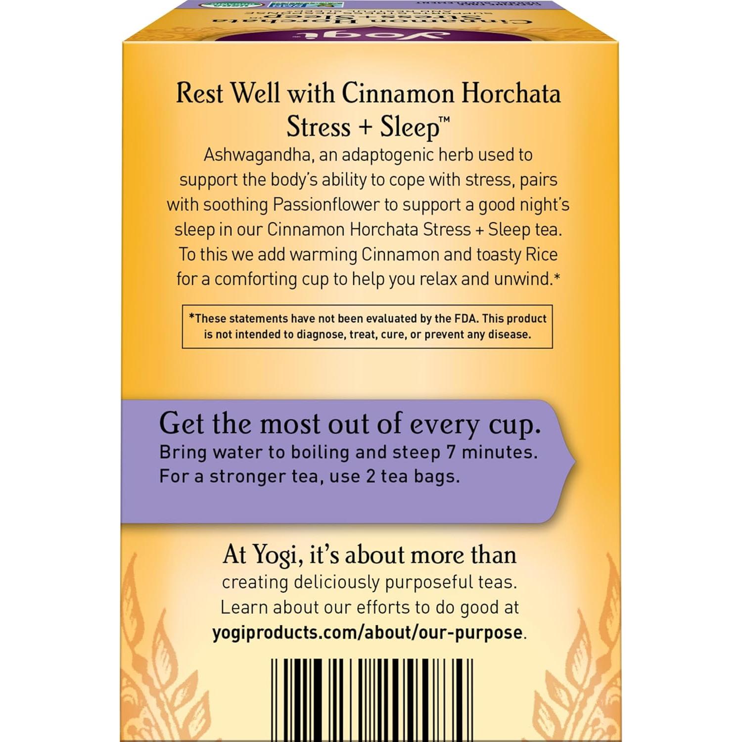 Té Orgánico Yogi Canela Horchata 64 Bolsitas - Sueño