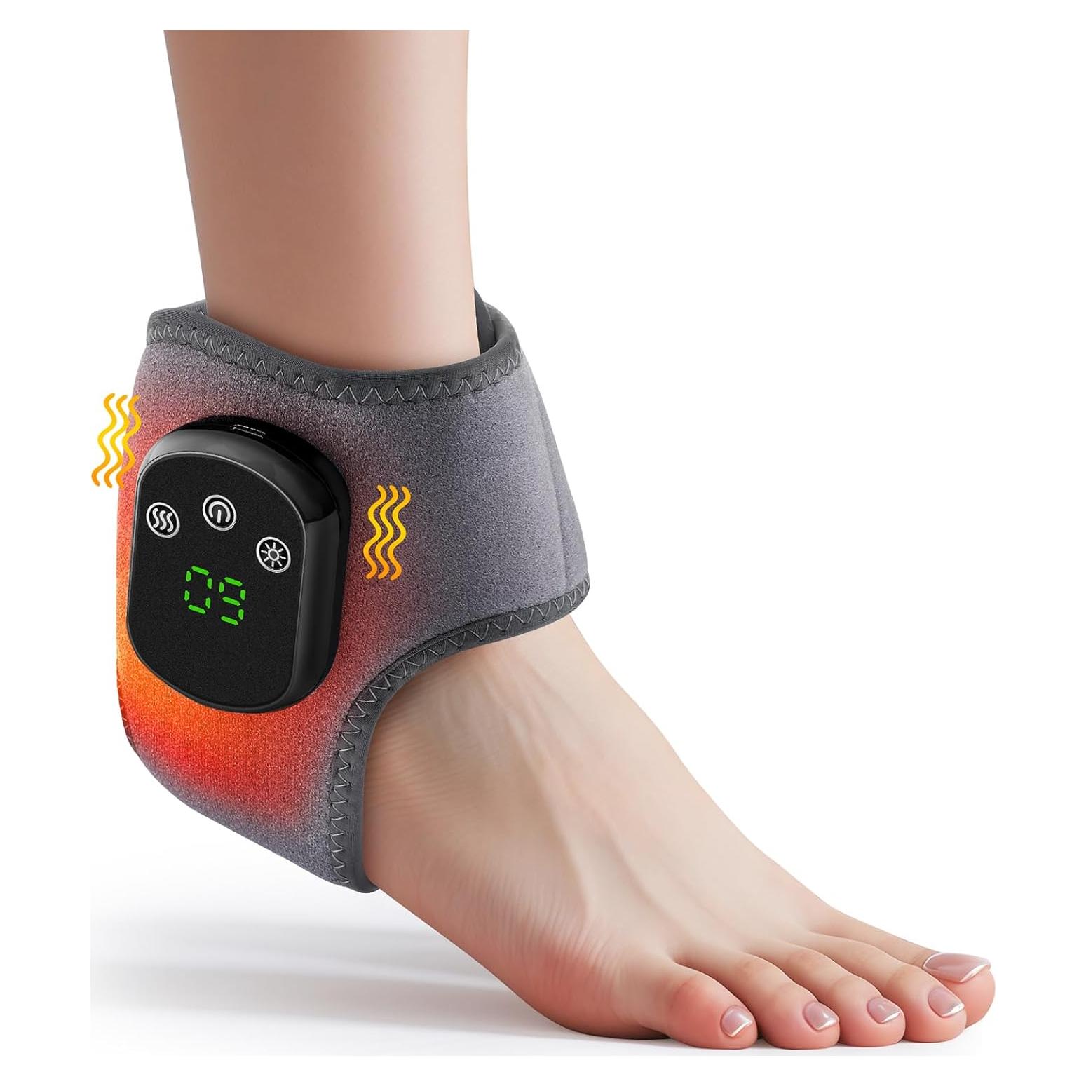 Masajeador de Tobillo Inalámbrico EDIFOLLY con Calor y Vibración