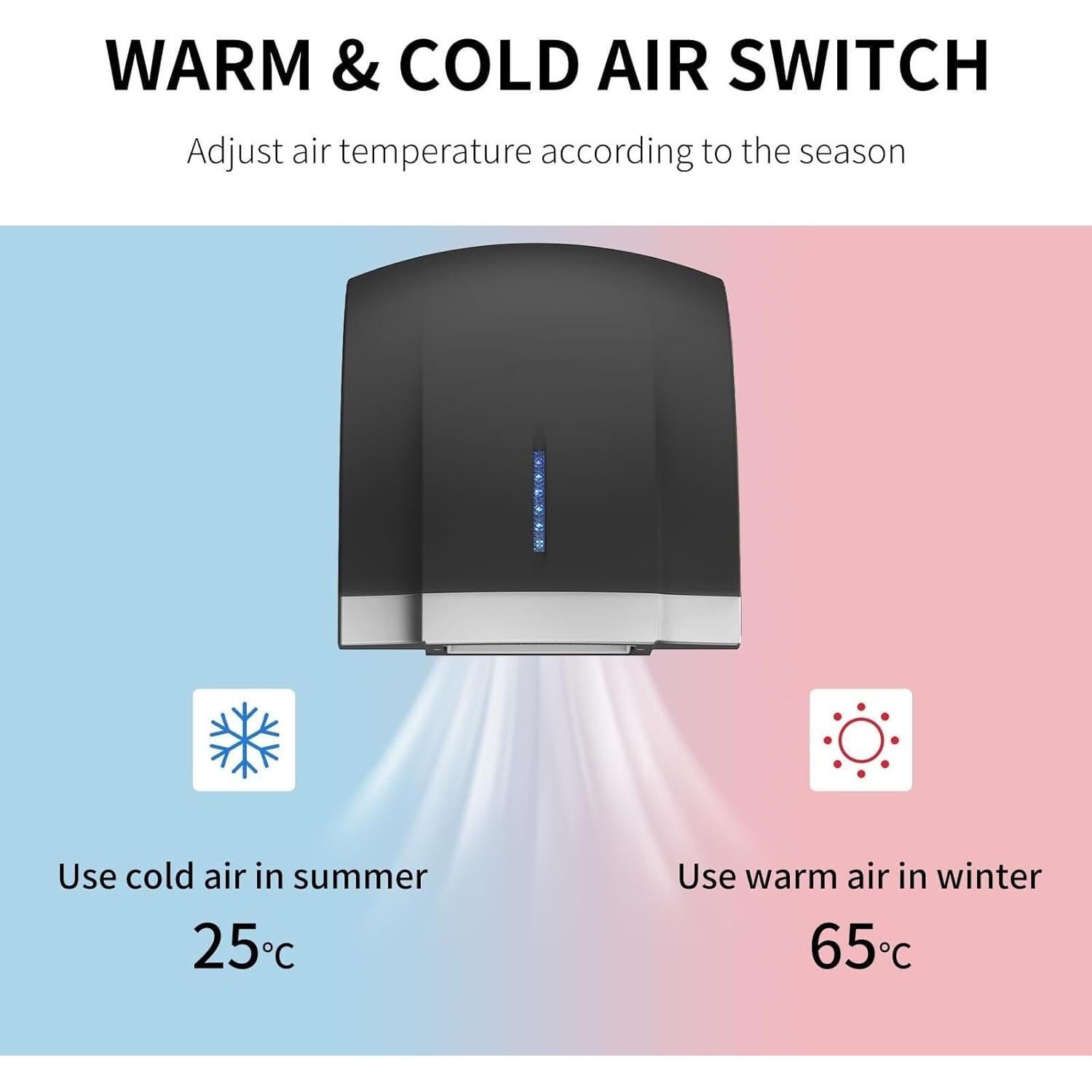 Secador de Manos Automático Taozhiyuan 5558 Negro 110V