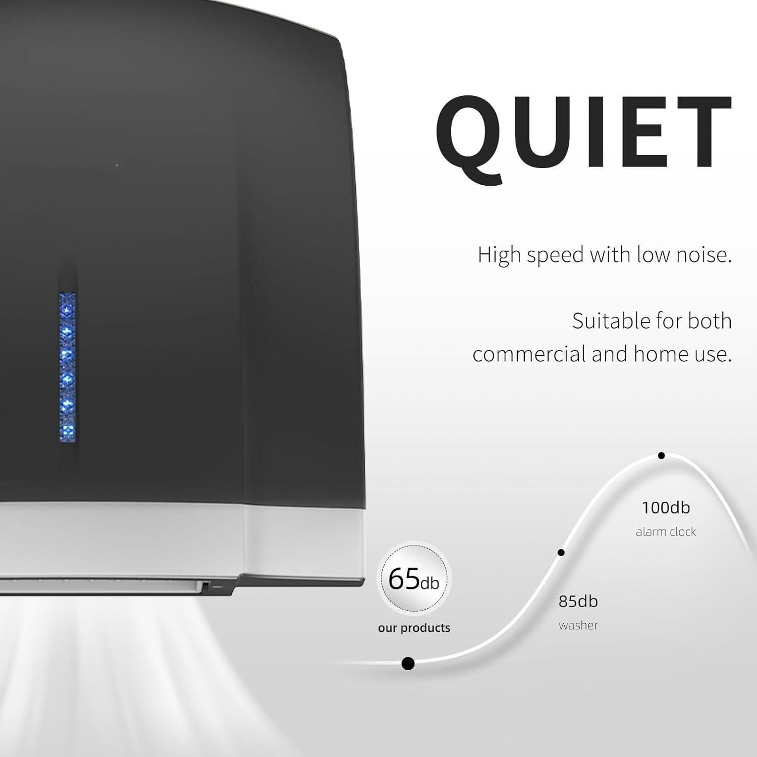 Secador de Manos Automático Taozhiyuan 5558 Negro 110V