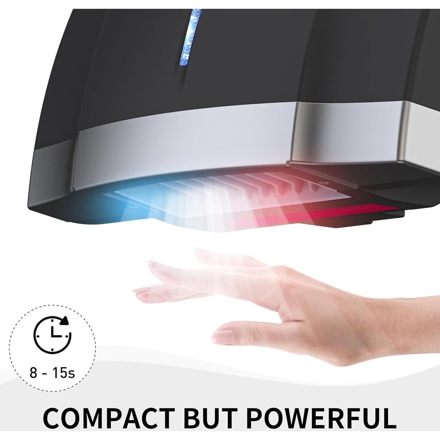 Secador de Manos Automático Taozhiyuan 5558 Negro 110V