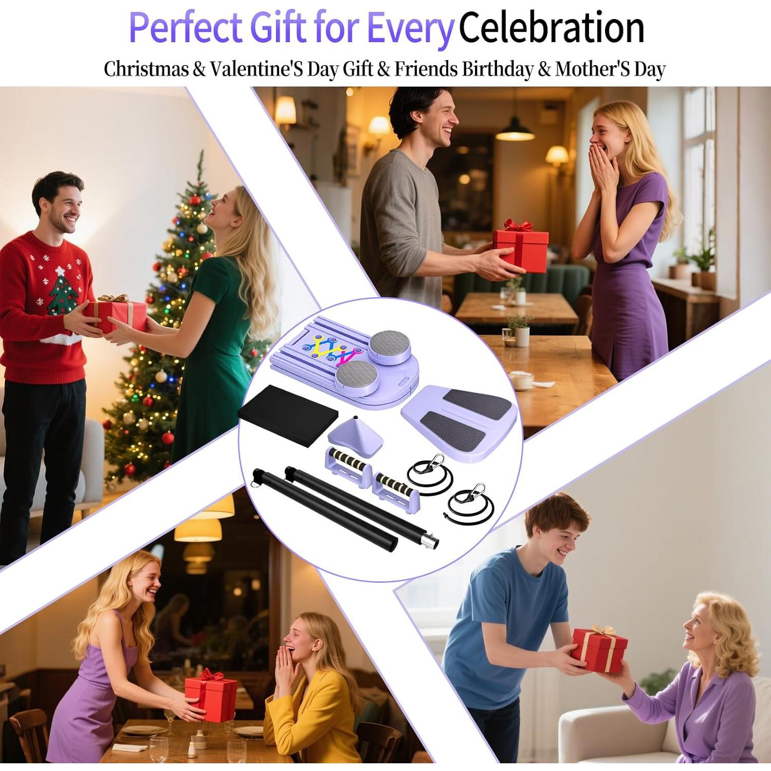 Tabla de Pilates Plegable ORWIPO YY-8053 6 en 1 para Entrenamiento