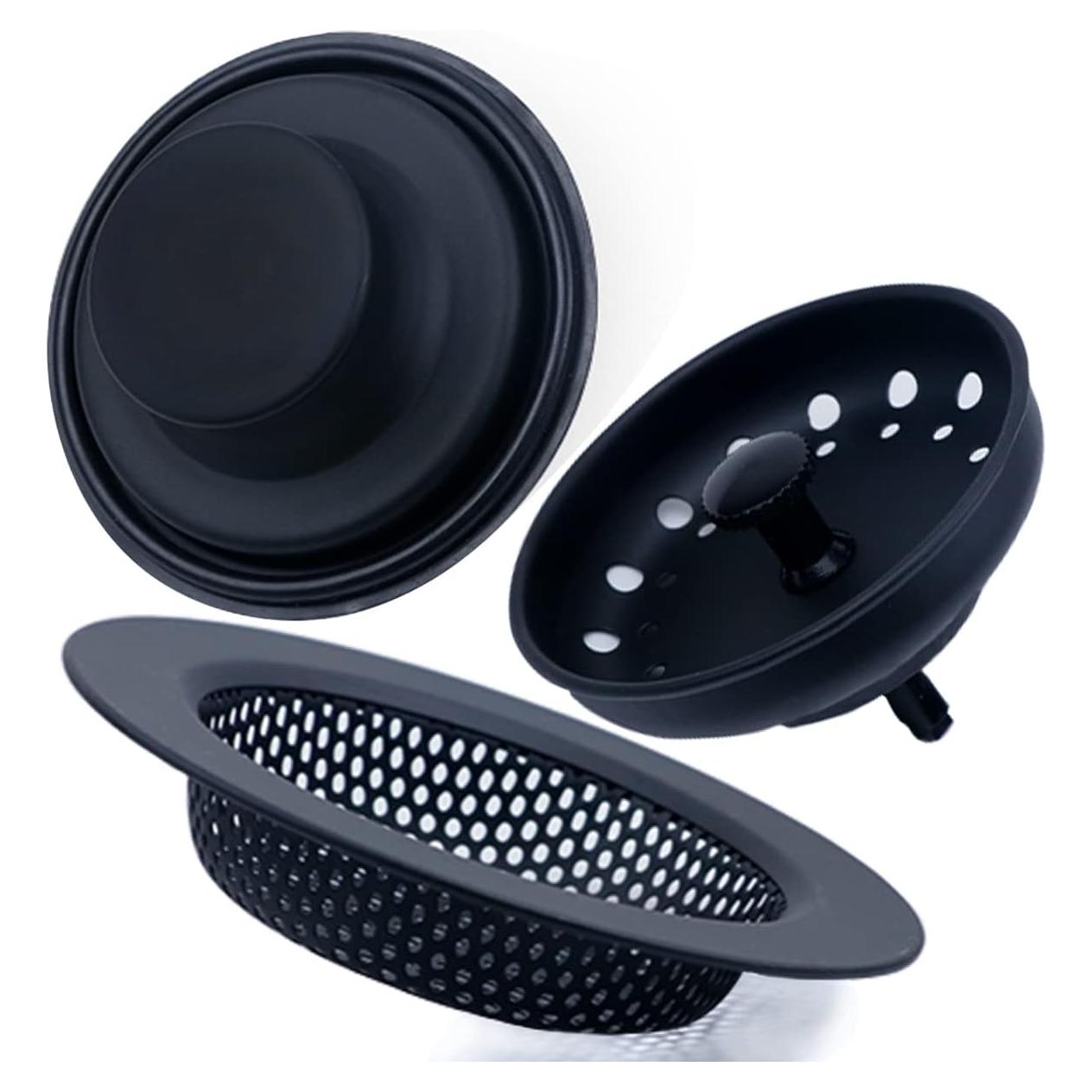 Conjunto 3 Piezas Tapón y Colador de Fregadero BOYIVI Inoxidable