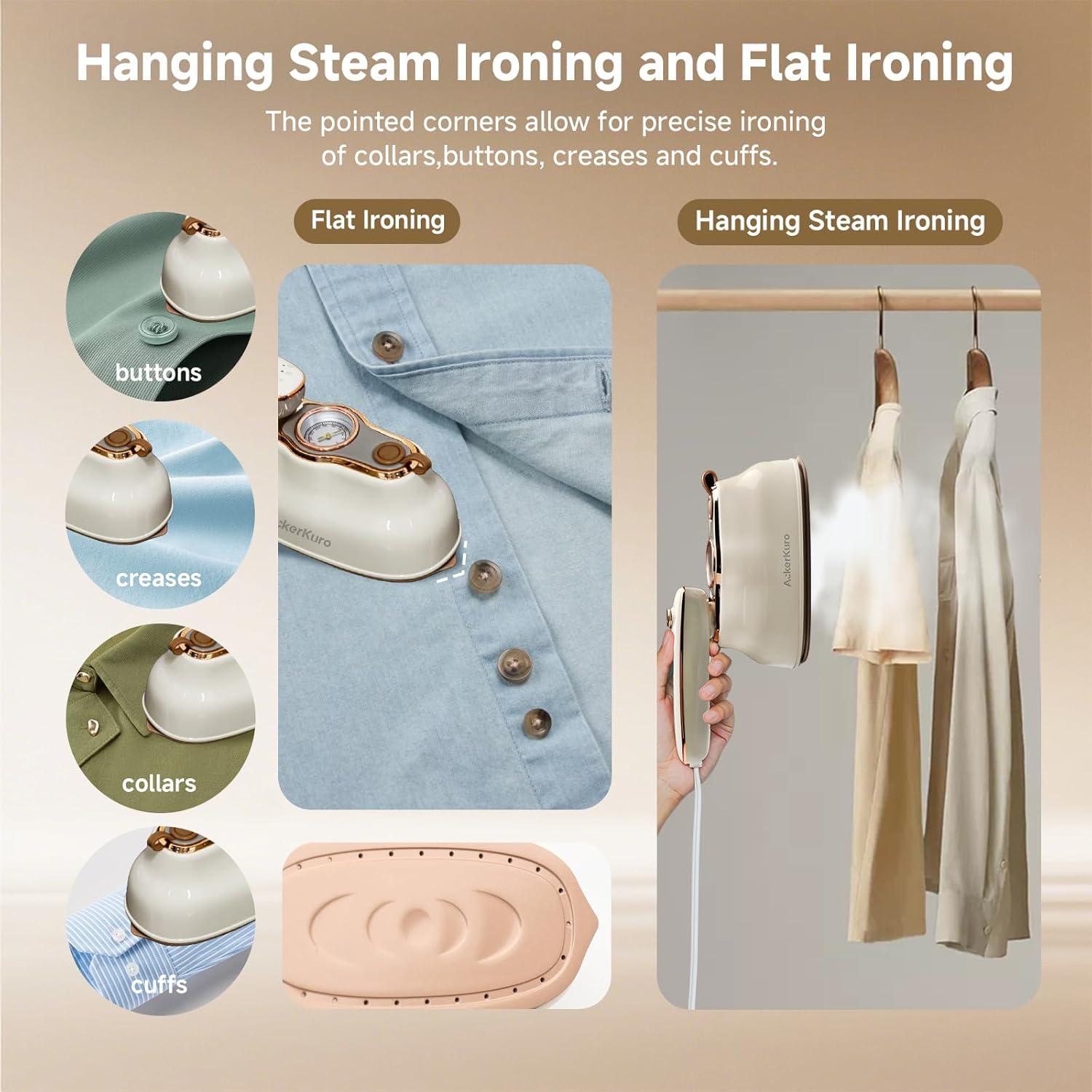 Vaporera de Viaje AckerKuro HX-6218 1200W 200ml Beige