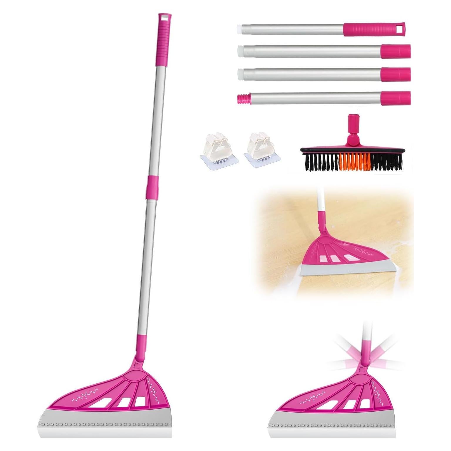 Cepillo Limpiador de Juntas UNCLE ROCK con Mango Largo 152 cm Rosa