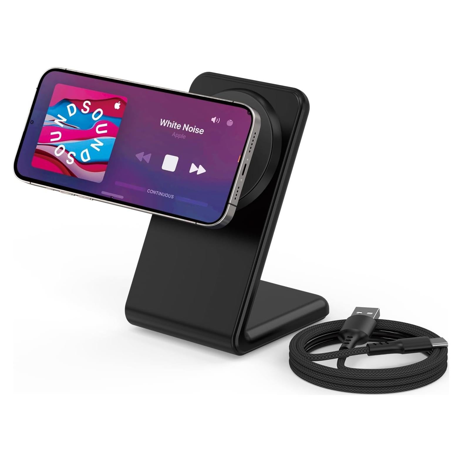 Cargador Inalámbrico Magnético MagSafe YFZN para iPhone 12-16 - Negro