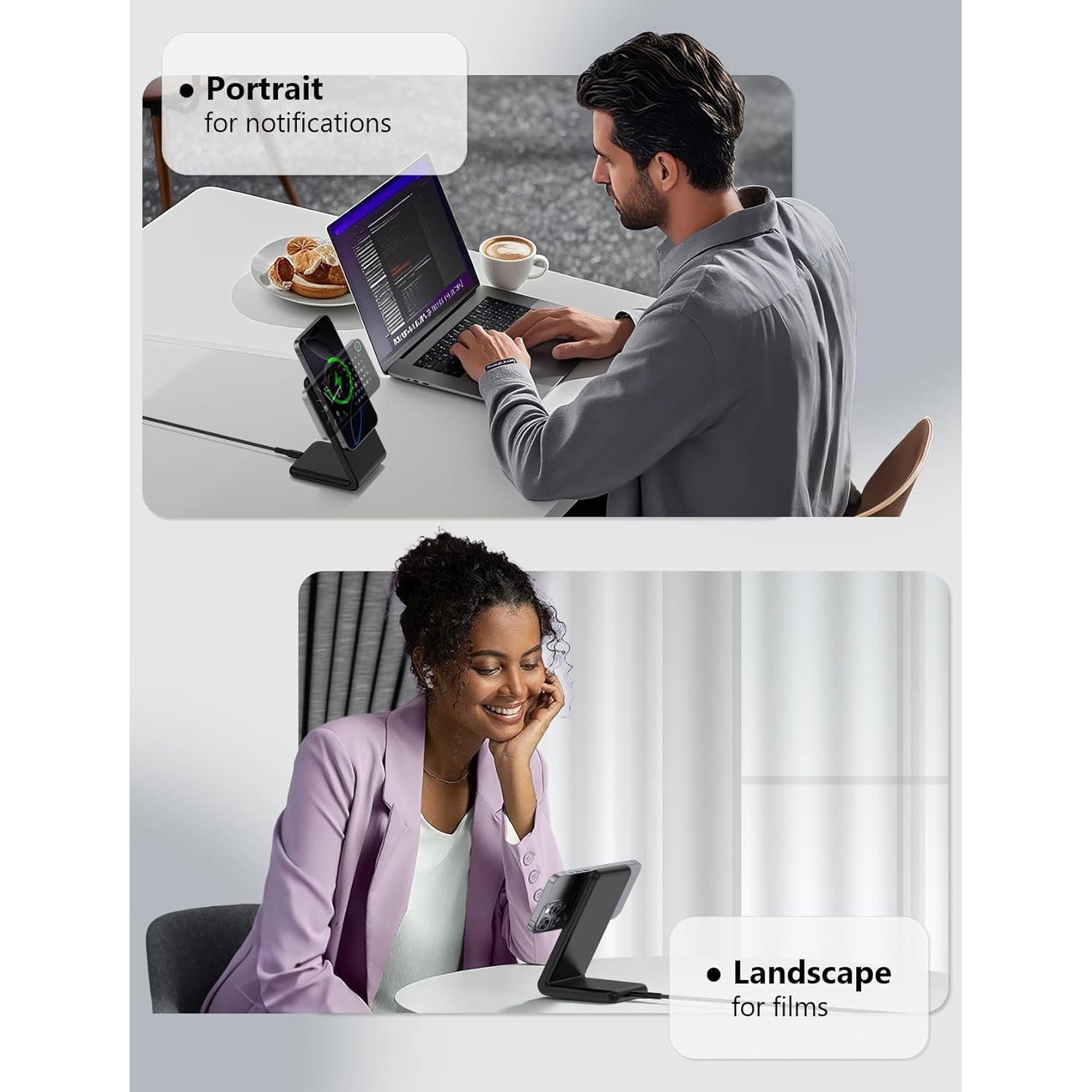 Cargador Inalámbrico Magnético MagSafe YFZN para iPhone 12-16 - Negro