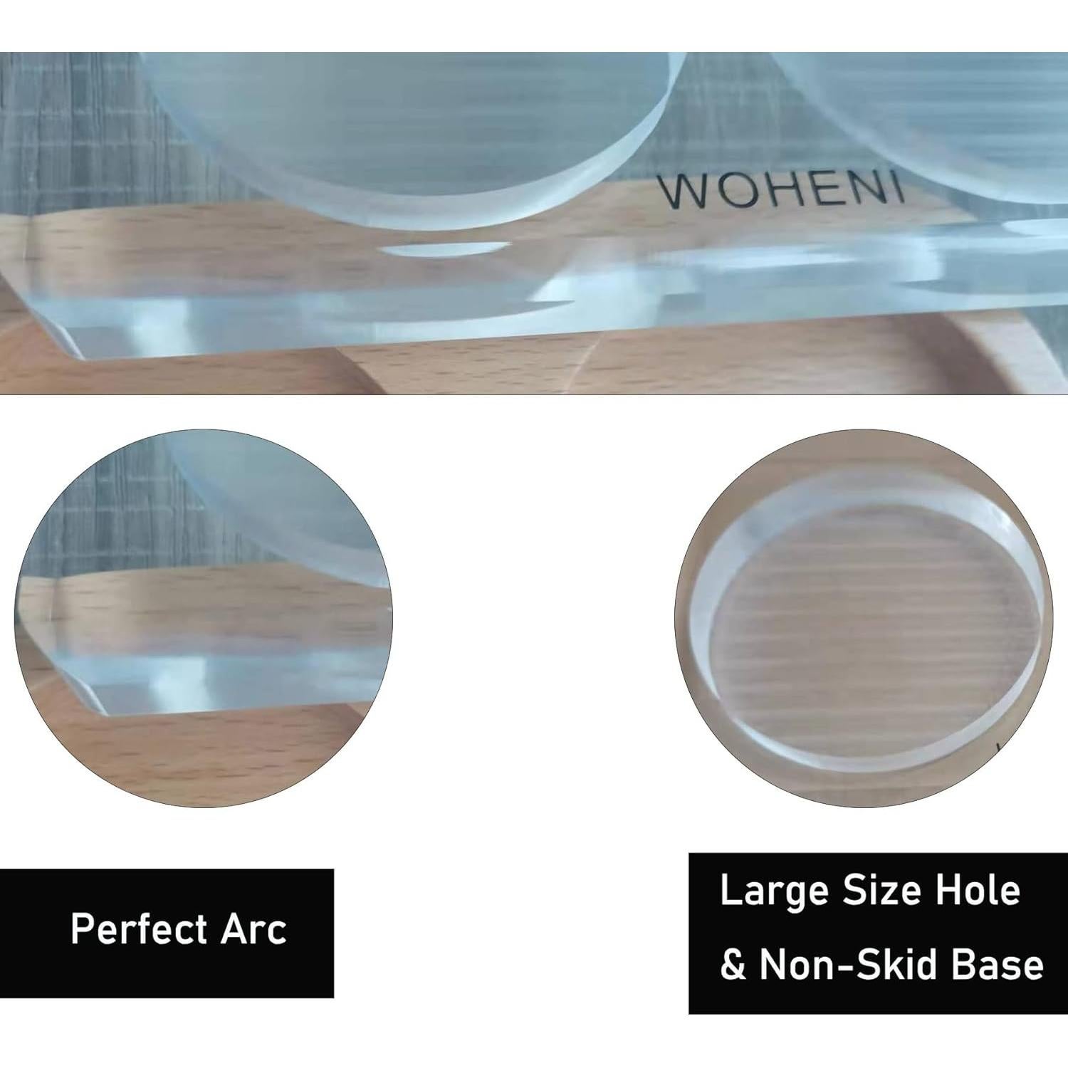 Bandeja Acrílica para Molinillos de Sal y Pimienta WOHENI 17x9 cm