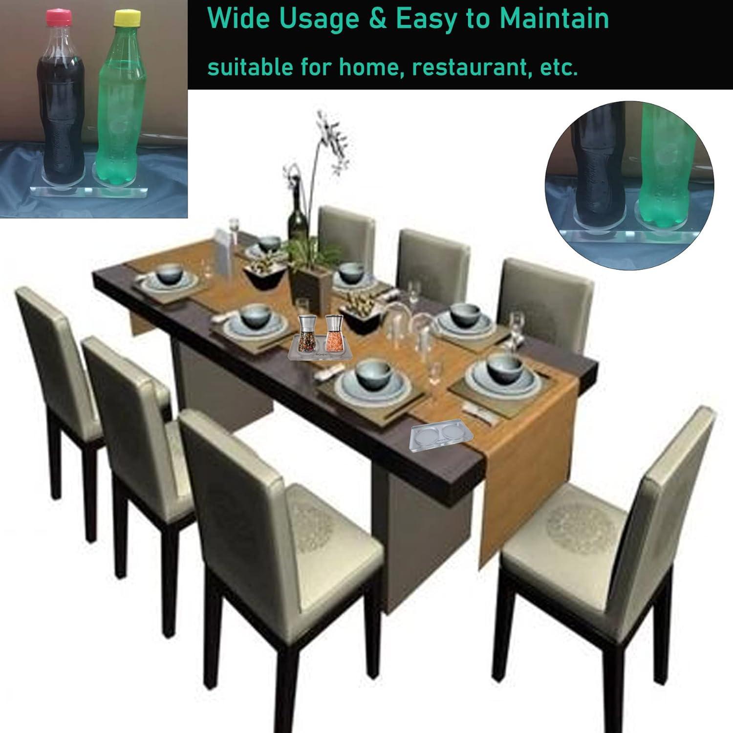 Bandeja Acrílica para Molinillos de Sal y Pimienta WOHENI 17x9 cm