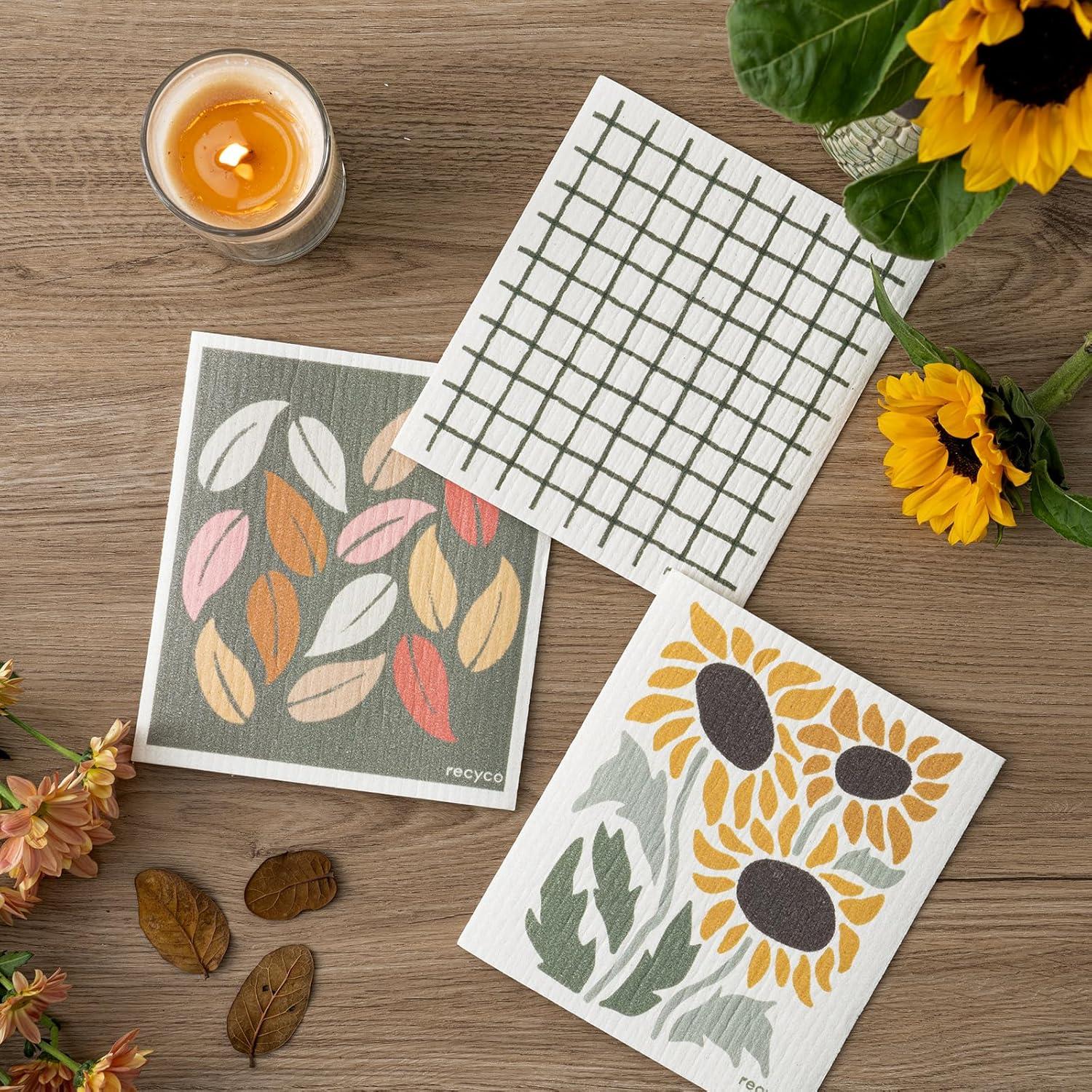 Paños de Cocina Suecos RECYCO | 6 Piezas Ecológicas 17.78x20.32 cm