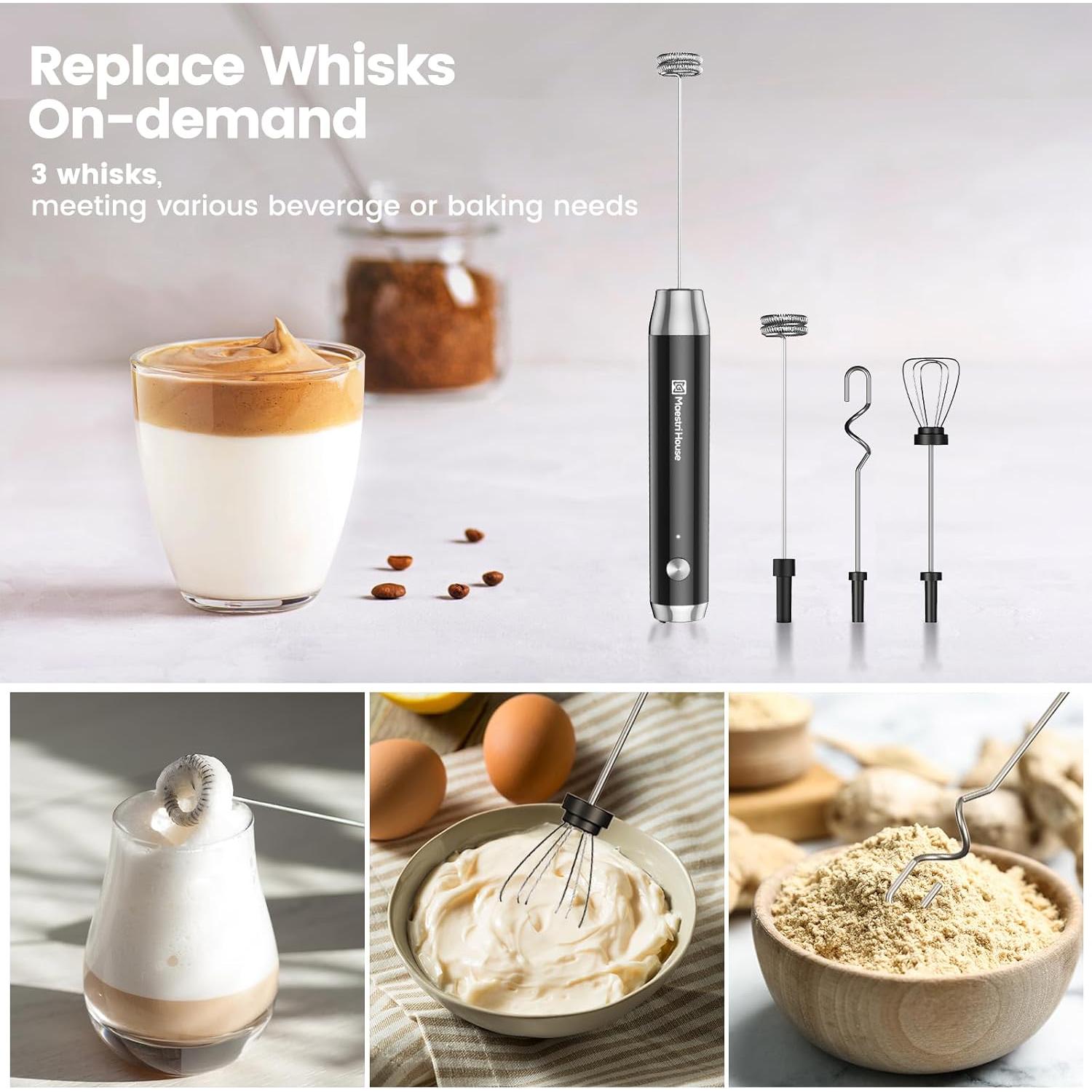 Espumador de Leche Recargable Maestri House MMF-BX07-A