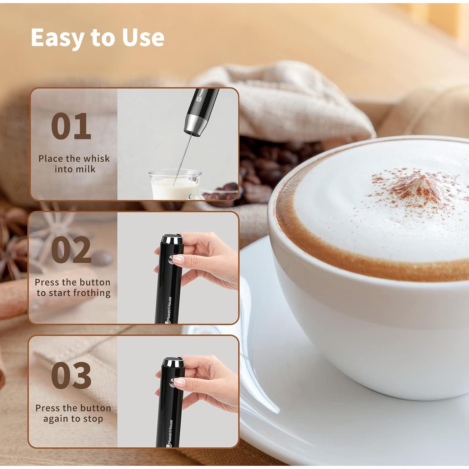 Espumador de Leche Recargable Maestri House MMF-BX07-A