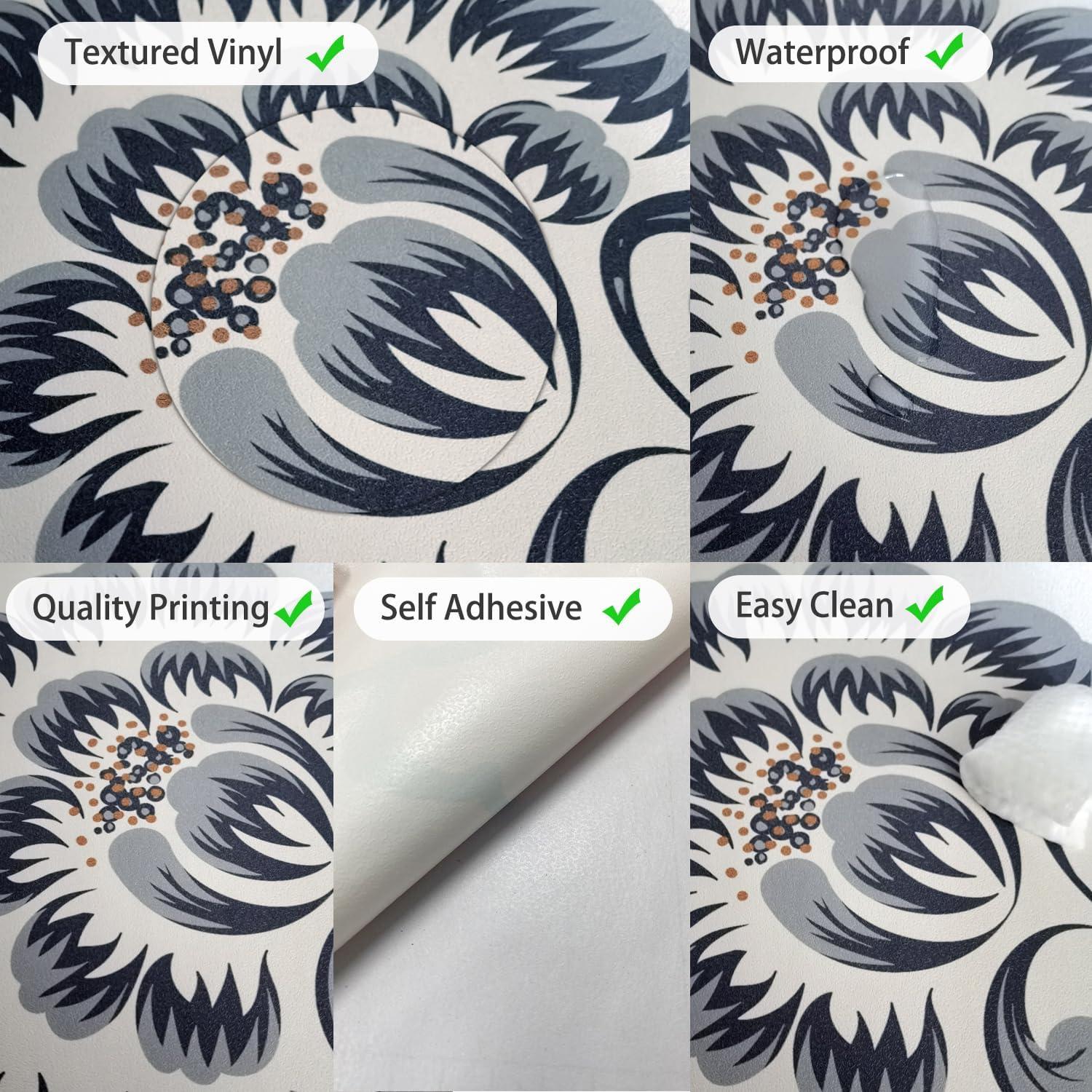 Mural Autoadhesivo para Refrigerador funlife 56x163cm Floral