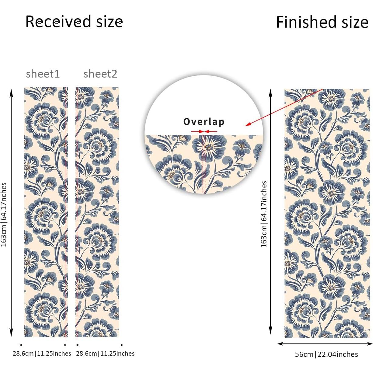 Mural Autoadhesivo para Refrigerador funlife 56x163cm Floral