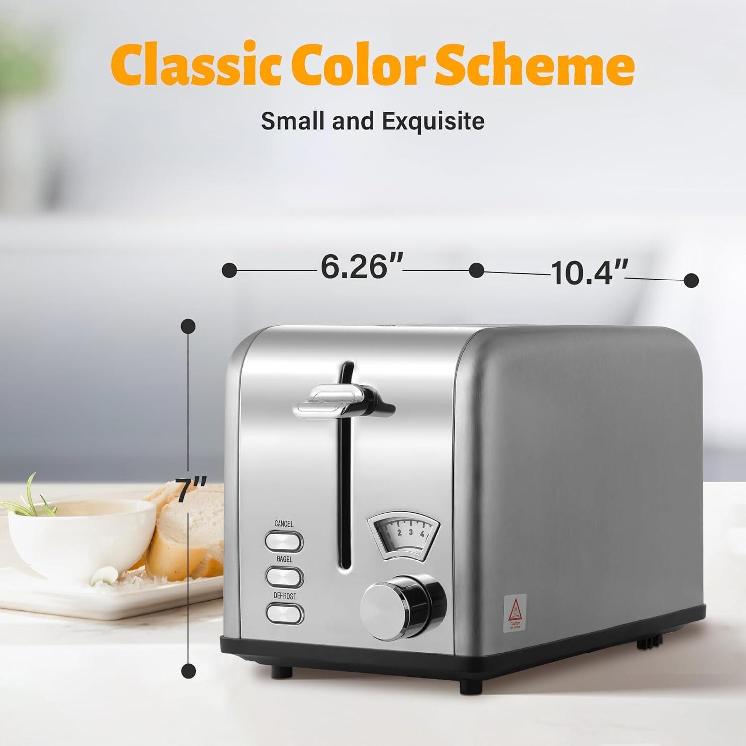 Tostadora HealSmart Acero Inoxidable 2 Rebanadas Plata