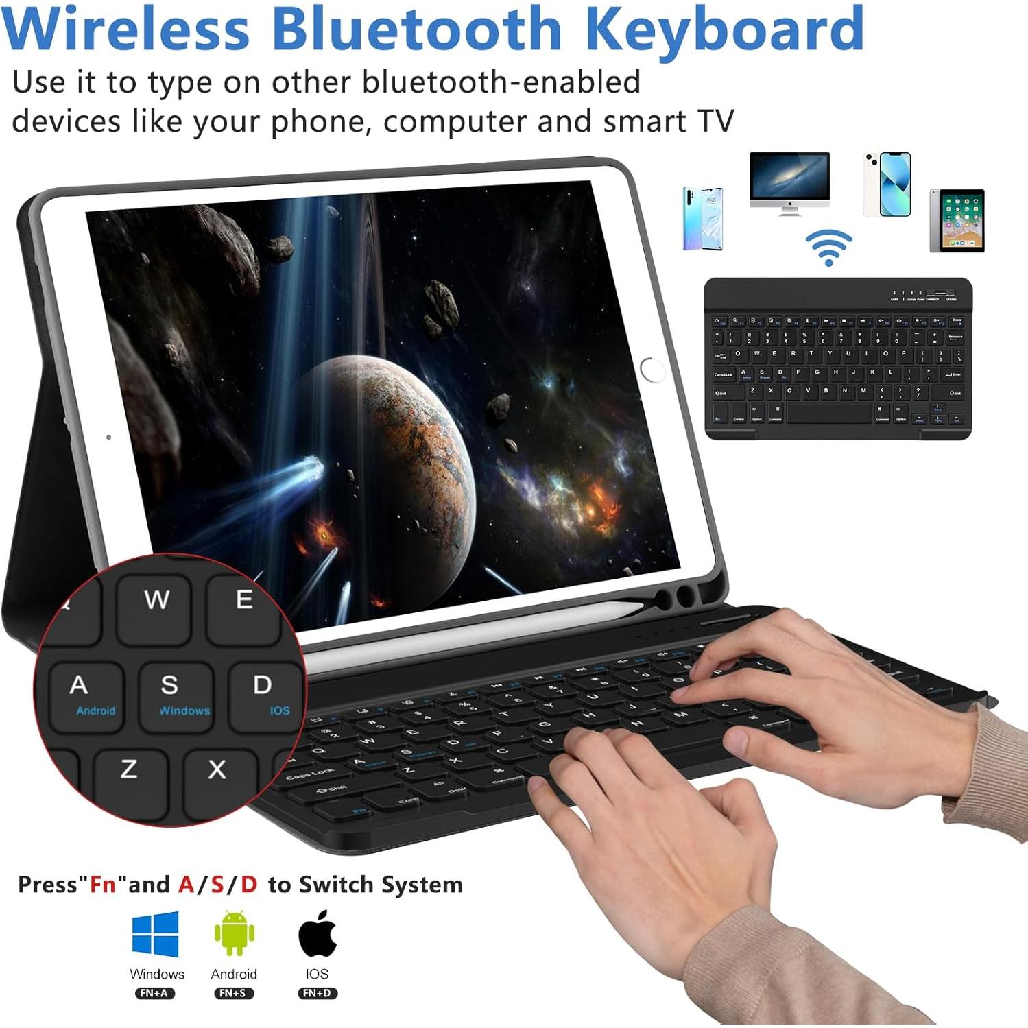 Funda con Teclado Inalámbrico COO para iPad 10.2" 9ª Gen