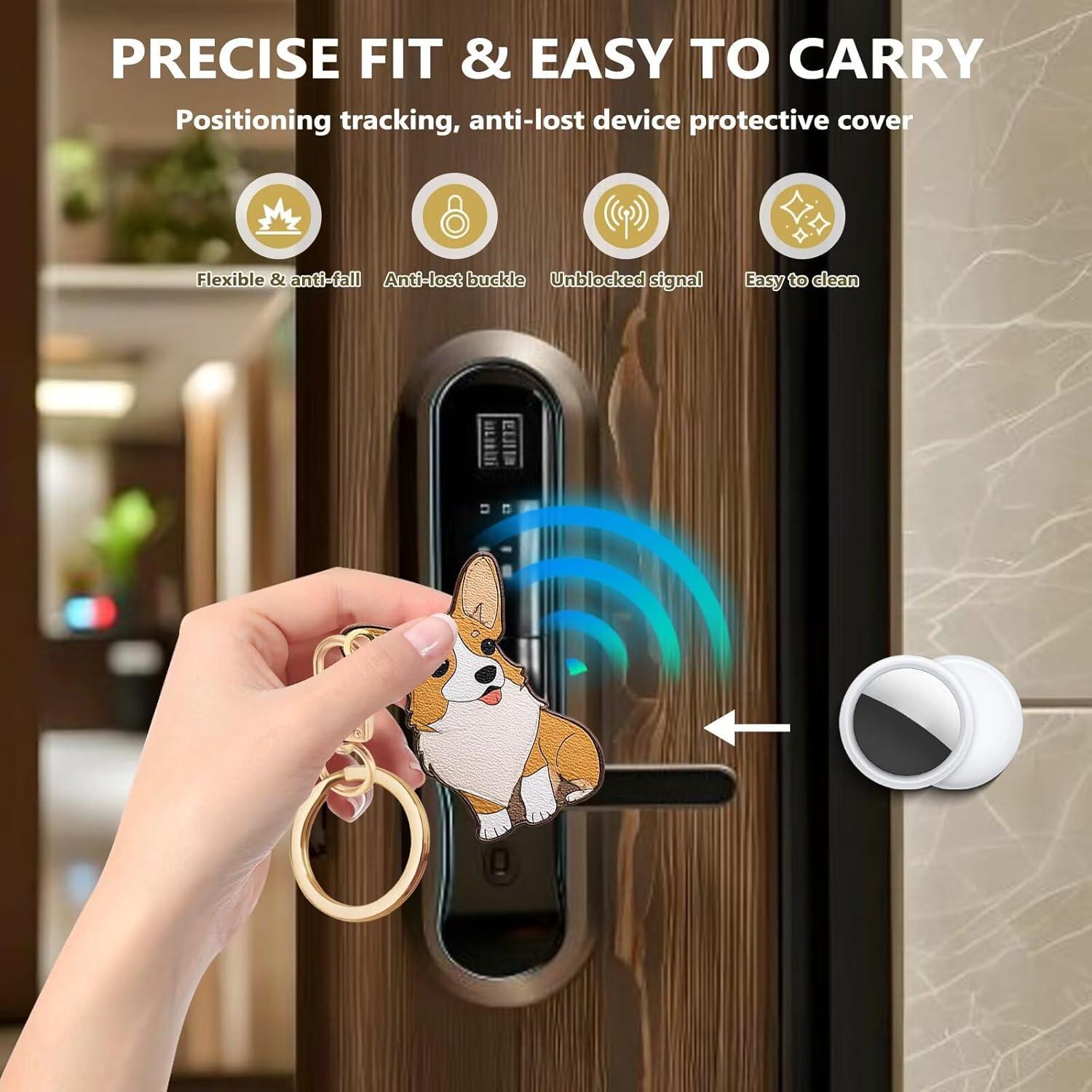 Funda de llavero de cuero PU Genérico para GPS y tarjetas 8.9 cm