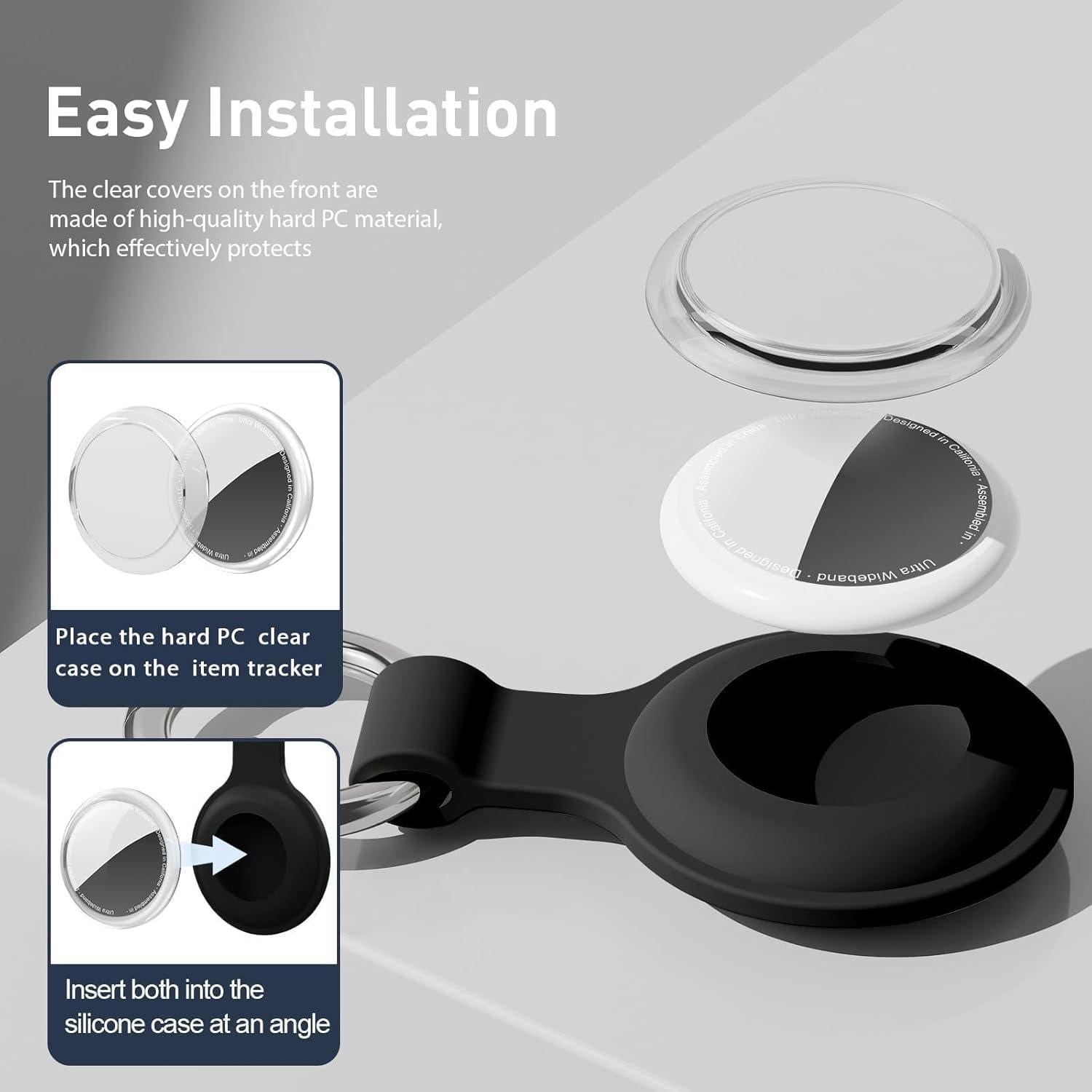 Soporte Impermeable para AirTag Trazzic - Carcasa Dura y Silicona