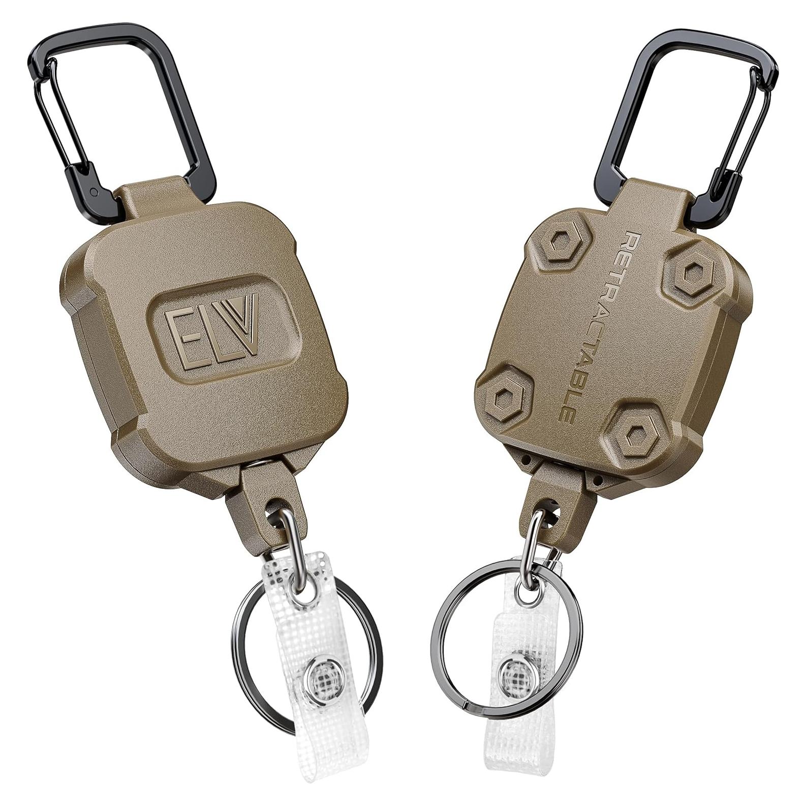 Soporte Retráctil de Identificación ELV 2 Piezas Beige