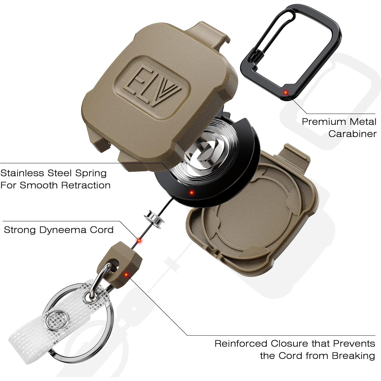 Soporte Retráctil de Identificación ELV 2 Piezas Beige