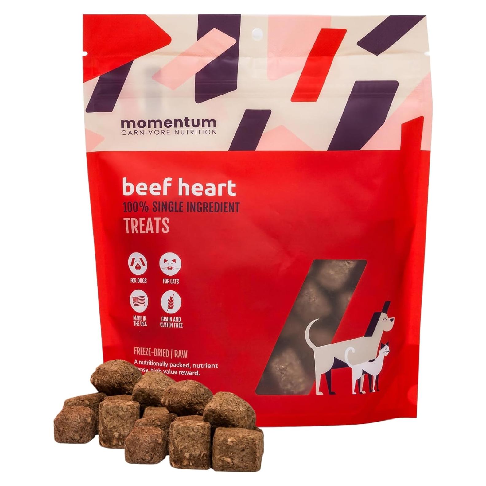 Golosinas para Perros Momentum Carnivore 85g Corazones de Res