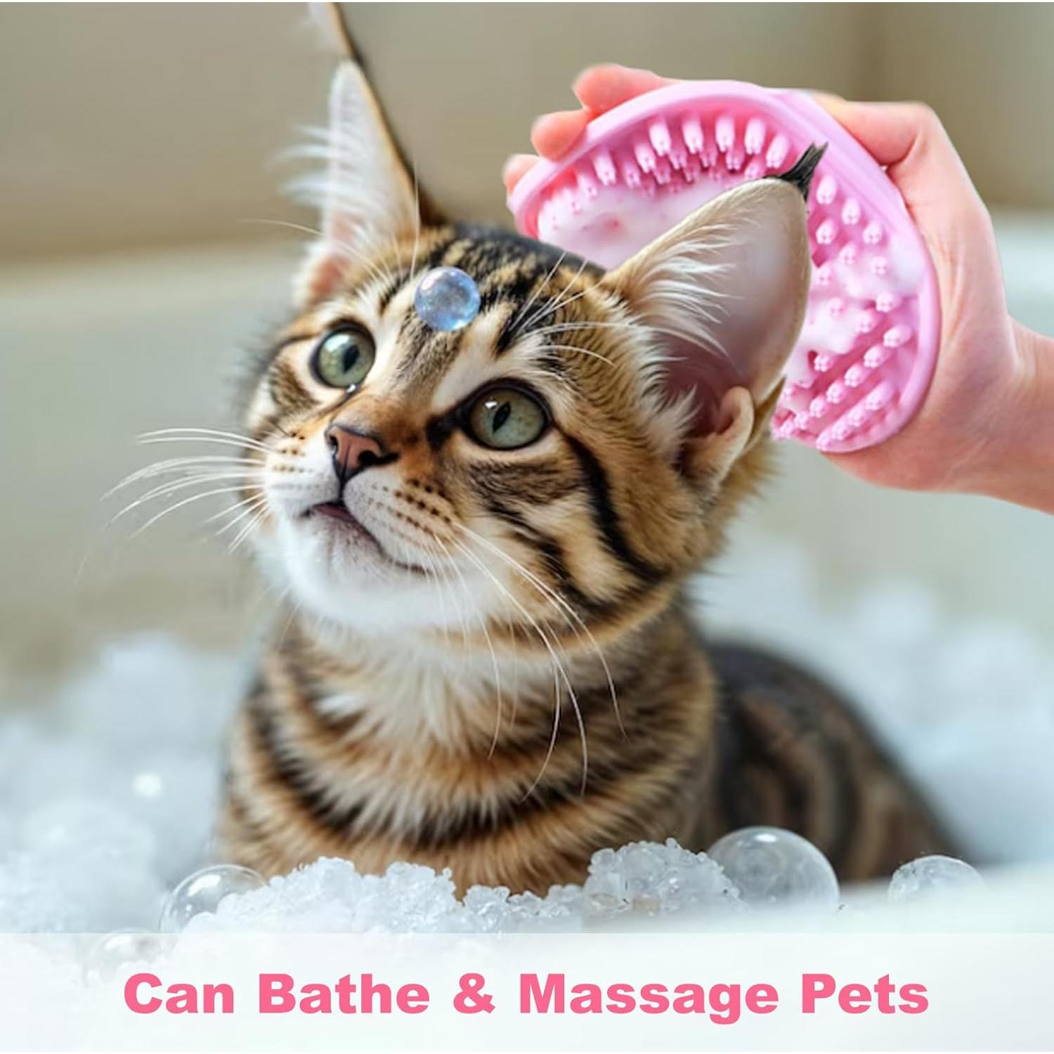 Juego de Baño para Mascotas Kemodia Rosa 2 Piezas con Guantes