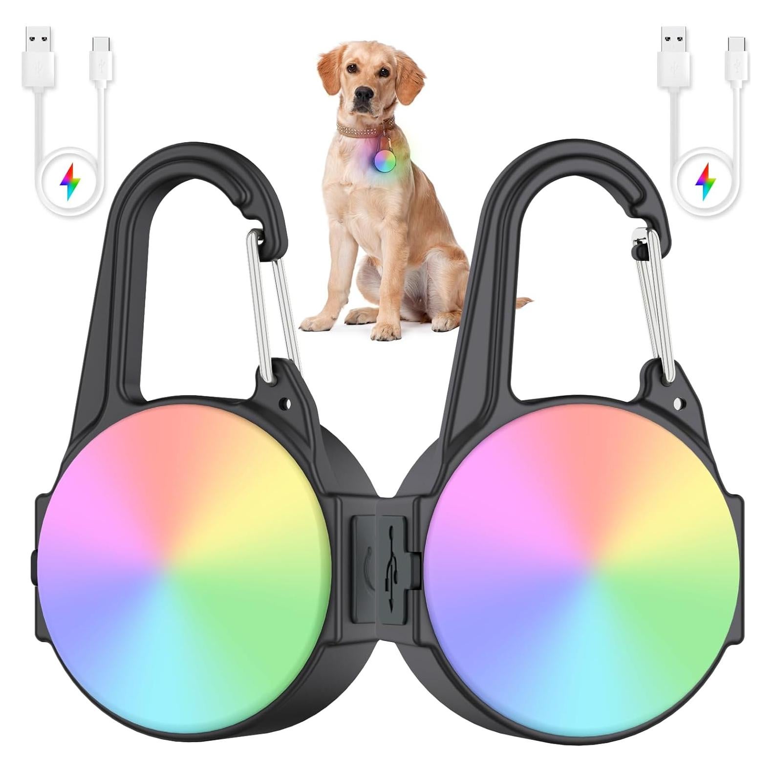 Luces LED para perros Myddomi IP68, recargables, 4 modos