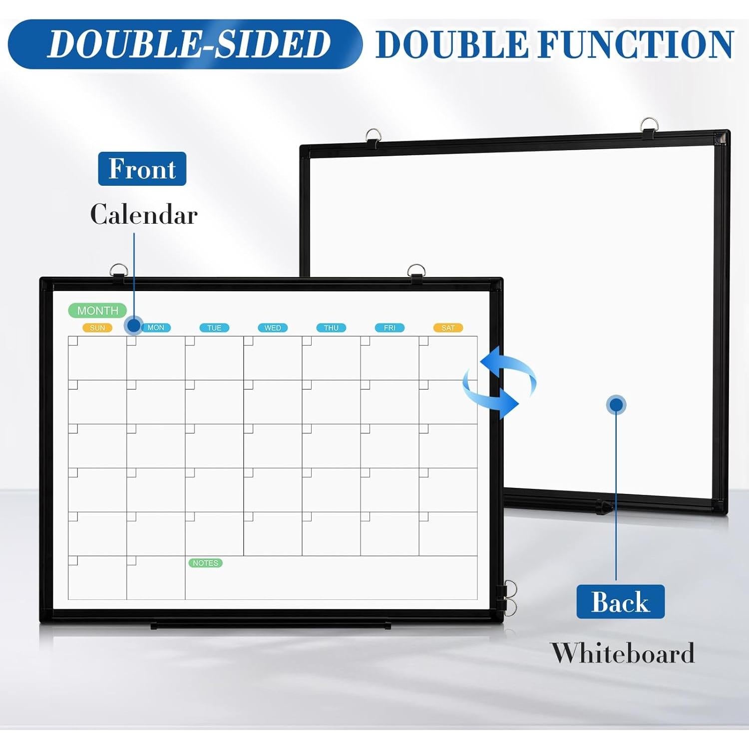 Calendario de Pizarra Blanca WALGLASS 61x46 cm Doble Cara