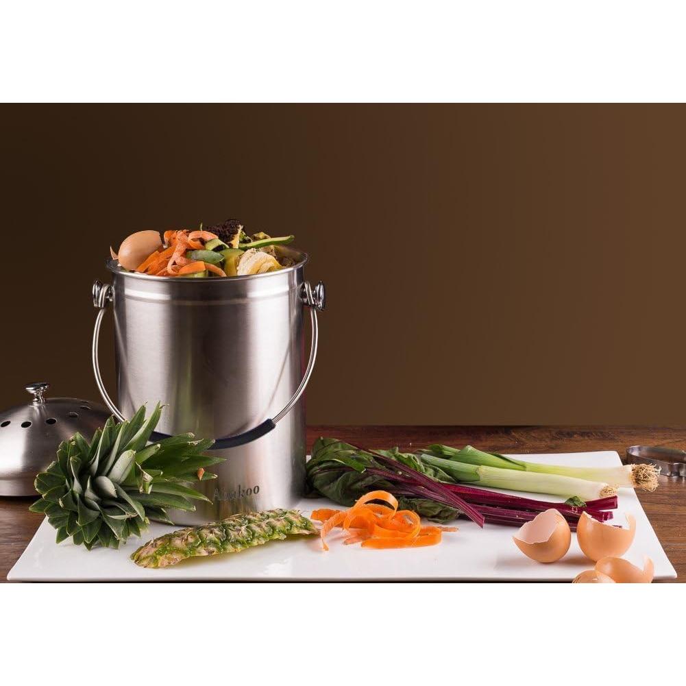 Contenedor de Compost Abakoo 4.9L Acero Inoxidable 304