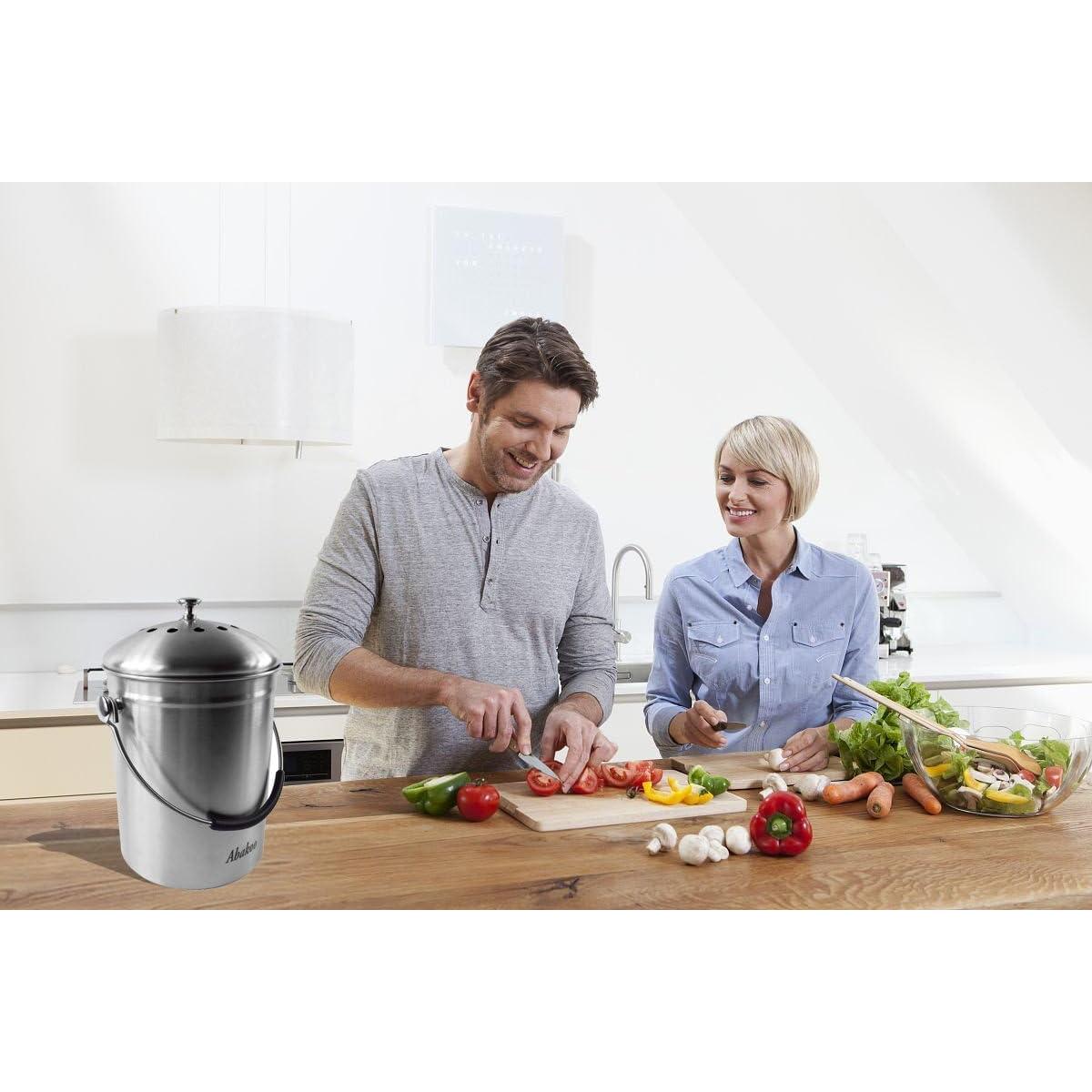 Contenedor de Compost Abakoo 4.9L Acero Inoxidable 304