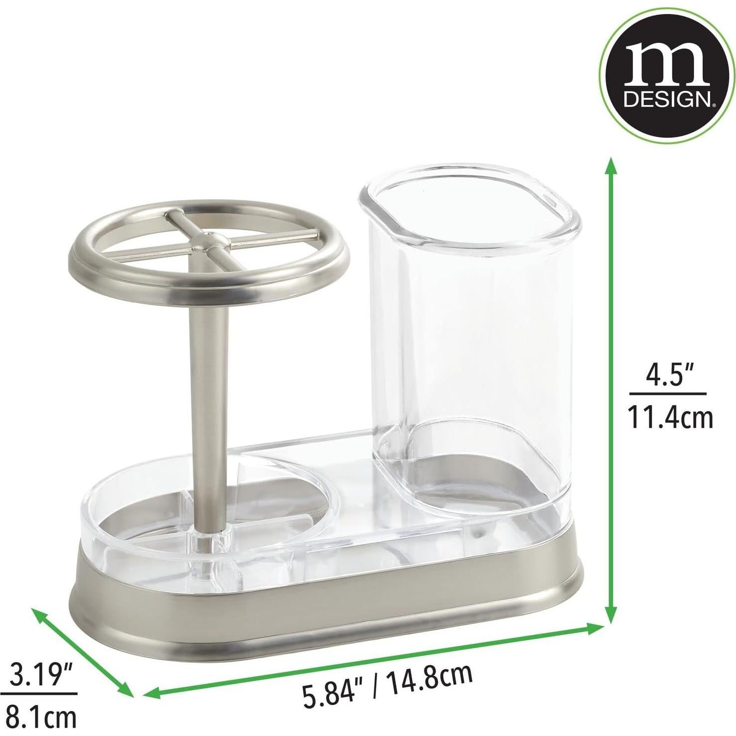 Organizador Dental mDesign para Baño - Soporte 4 Cepillos