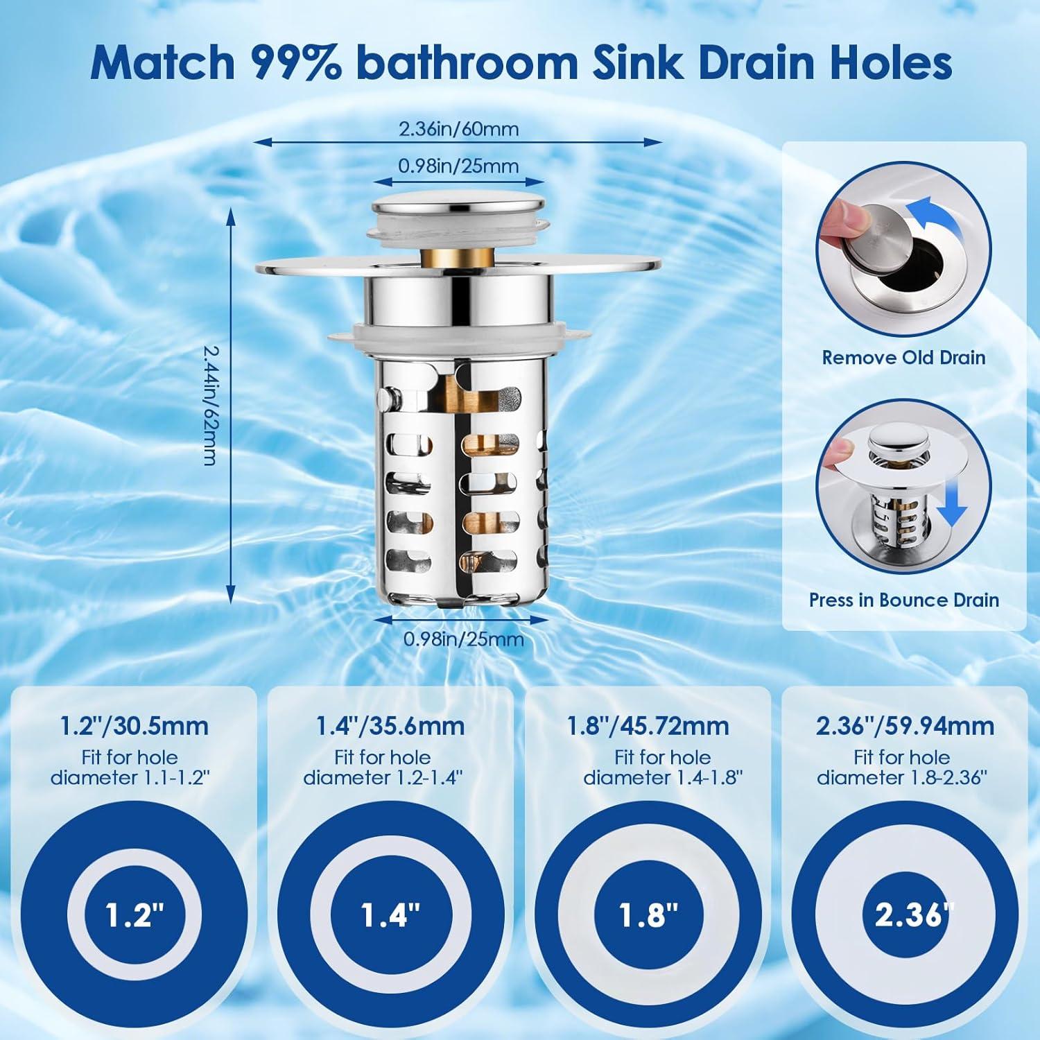 Desagüe de Fregadero de Baño 3 en 1 WERMARS Cromo