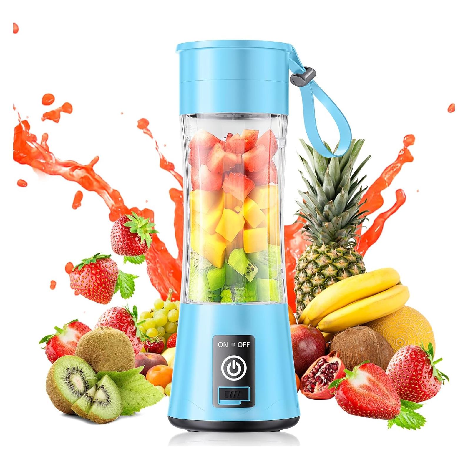 Batidora Portátil Inalámbrica YFIXQNSU 380ml USB Azul