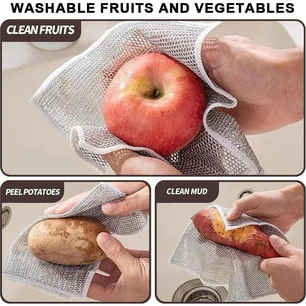 Trapos de Limpieza Doble Capa Sopurrrdy - 8 Piezas 20.8x20.8cm