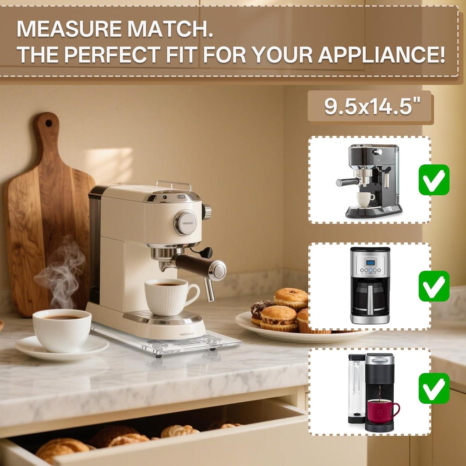 Bandeja Deslizante para Cafetera YUNEASELF 24.1x36.8 cm