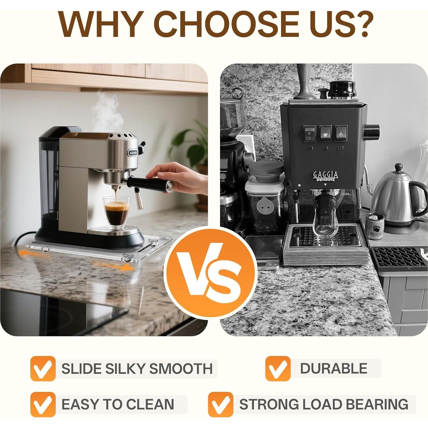 Bandeja Deslizante para Cafetera YUNEASELF 24.1x36.8 cm