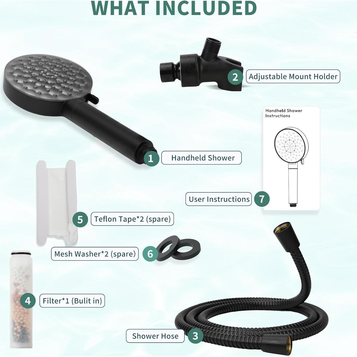 Cabezal de Ducha Filtrado UltrTxenova SH4, Alta Presión 6 Modos